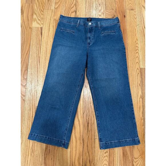 J. Crew Wide Leg Crop Jeans - Picture 1 of 5